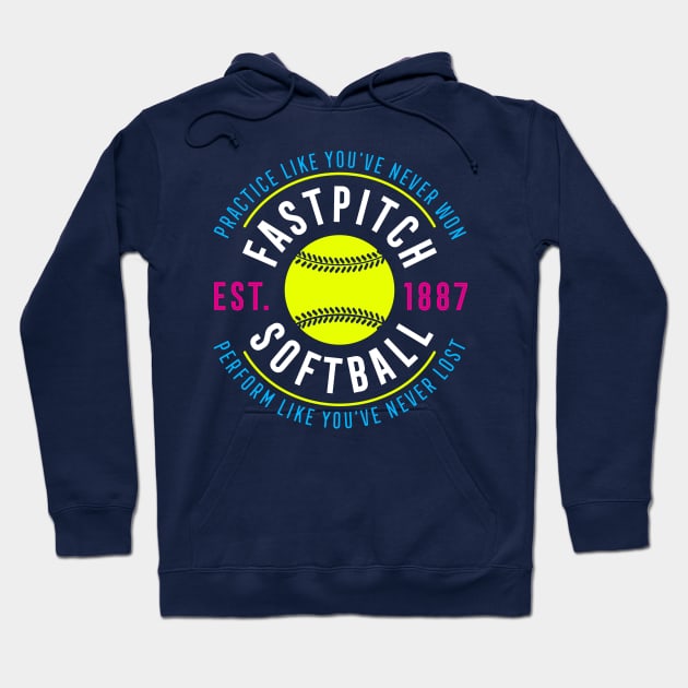 Fastpitch Softball Hoodie by ThreadsMonkey